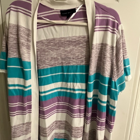 Striped cardigan- short sleeved- perfect for summer - Picture 1 of 3